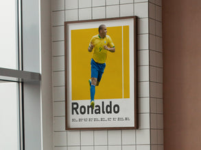 Ronaldo Nazario Poster, Brazilian Football Legend, Gift for Him Sport Poster 1547584580