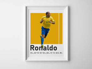 Ronaldo Nazario Poster, Brazilian Football Legend, Gift for Him Sport Poster 1547584580