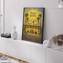 Rose Bowl Stadium Poster, Pasadena Sports Stadium Wall Art, Rose Bow Football Stadium Print, Football Arena Wall Print