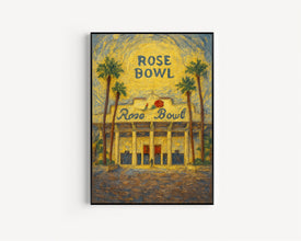 Rose Bowl Stadium Poster, Pasadena Sports Stadium Wall Art, Rose Bow Football Stadium Print, Football Arena Wall Print