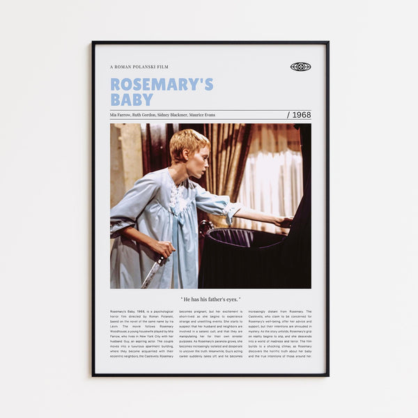 Rosemary's Baby, Roman Polanski, Retro Movie Poster, Custom Movie Poster Print 4421165857