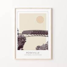 Roseville Poster Print, Roseville Travel Poster, Roseville Minimalistic Wall Art, Roseville, California, United States 1868249448