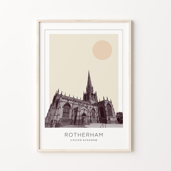 Rotherham Poster Print, Rotherham Travel Poster, Rotherham Minimalistic Wall Art, Rotherham, United Kingdom 1882438081