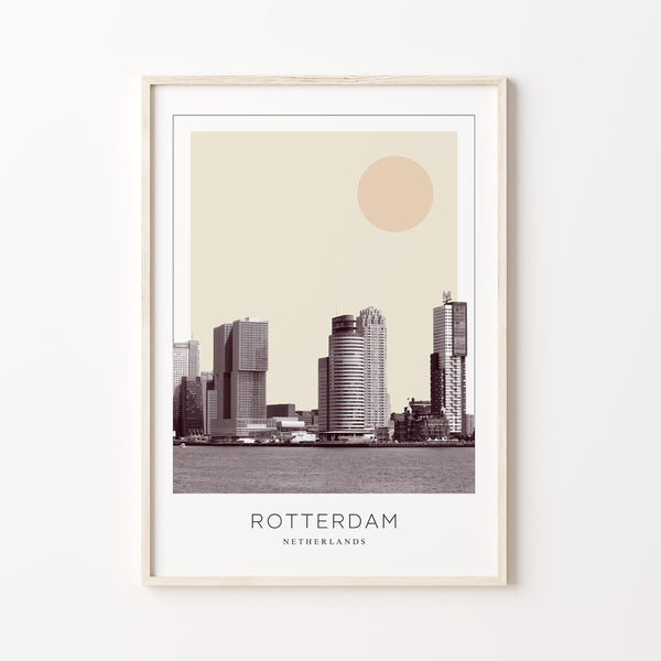 Rotterdam Poster Print, Rotterdam Travel Poster, Rotterdam Minimalistic Wall Art, Rotterdam, Netherlands 1868247182