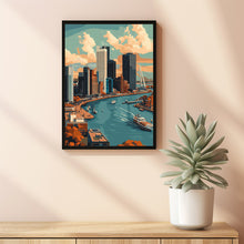 Rotterdam Travel Poster, Travel Print of Rotterdam, Netherlands 2