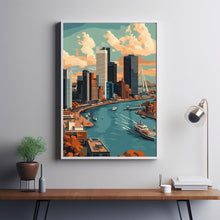 Rotterdam Travel Poster, Travel Print of Rotterdam, Netherlands 2