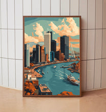 Rotterdam Travel Poster, Travel Print of Rotterdam, Netherlands 2