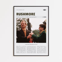 Rushmore, Wes Anderson, Retro Movie Poster, Custom Movie Poster Print 4421170111