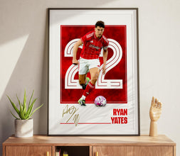 Ryan Yates Poster Nottingham Soccer Print, Football Print 4394254320