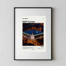 SAP Center Poster, San Jose Sharks Poster Print, NHL Arena Poster, Hockey Fan Gift Print