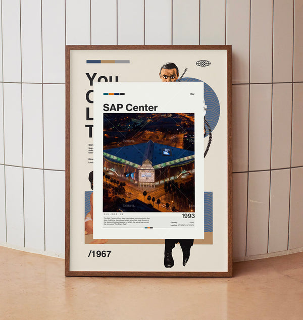 SAP Center Poster, San Jose Sharks Poster Print, NHL Arena Poster, Hockey Fan Gift Print
