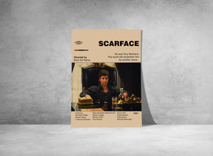 SCARFACE POSTER - Movie Poster - Mid Century Modern Poster - Minimalist Poster - Printable Poster - Digital Art - Scarface Print - Wall Art 1211812175