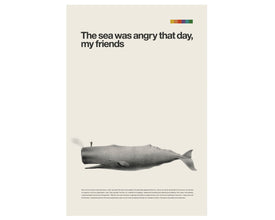 SEINFELD Inspired Poster, Whale, Art Print - Minimalist, Helvetica, Mid-Century Modern, Black and white, Swiss, Poster, Nautical 716615218