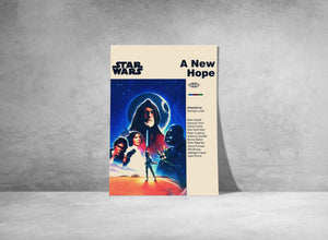 STAR WARS POSTER - A New Hope Poster - Mid Century Modern Poster - Minimalist Art Poster - Digital Art - Printable Art - Wall Art - Home Art 1884887894