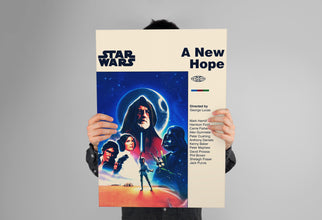 STAR WARS POSTER - A New Hope Poster - Mid Century Modern Poster - Minimalist Art Poster - Digital Art - Printable Art - Wall Art - Home Art 1884887894