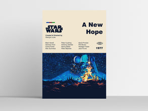 STAR WARS POSTER - A New Hope Poster - Mid Century Modern Poster - Minimalist Art Poster - Digital Art - Printable Art 1323928995