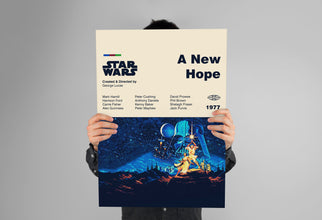 STAR WARS POSTER - A New Hope Poster - Mid Century Modern Poster - Minimalist Art Poster - Digital Art - Printable Art 1323928995