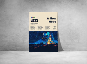 STAR WARS POSTER - A New Hope Poster - Mid Century Modern Poster - Minimalist Art Poster - Digital Art - Printable Art 1323928995