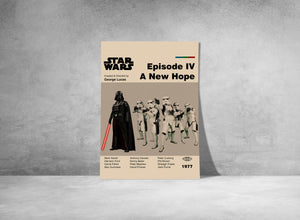 STAR WARS POSTER - Darth Vader - Stormtrooper - Mid Century Modern Poster - Minimalist Art Poster - Digital Art - Printable Art - Wall Art 1365615856