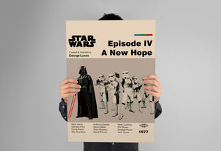 STAR WARS POSTER - Darth Vader - Stormtrooper - Mid Century Modern Poster - Minimalist Art Poster - Digital Art - Printable Art - Wall Art 1365615856