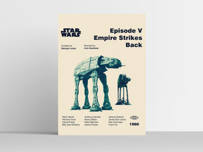 STAR WARS POSTER - Empire Strikes Back Poster - Mid Century Modern Poster - Minimalist Art Poster - Digital Art - Printable Art 1323926977