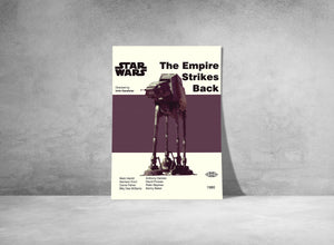 STAR WARS POSTER - Empire Strikes Back Poster - Mid Century Modern Poster - Minimalist Art Poster - Digital Art - Printable Art 1649056443