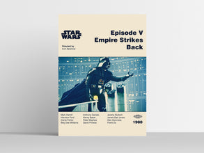 STAR WARS POSTER - Empire Strikes Back Poster - Mid Century Modern Poster - Minimalist Art Poster - Digital Art - Printable Art 1884886596