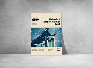 STAR WARS POSTER - Empire Strikes Back Poster - Mid Century Modern Poster - Minimalist Art Poster - Digital Art - Printable Art 1884886596