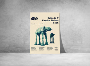 STAR WARS POSTER - Empire Strikes Back Poster - Mid Century Modern Poster - Minimalist Art Poster - Digital Art - Printable Art 1323926977