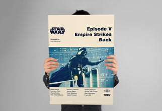 STAR WARS POSTER - Empire Strikes Back Poster - Mid Century Modern Poster - Minimalist Art Poster - Digital Art - Printable Art 1884886596