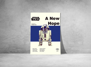 STAR WARS POSTER - R2-D2 Poster - A New Hope Poster - Mid Century Modern Poster - Minimalist Art Poster - Digital Art - Printable Art 1641592308