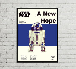 STAR WARS POSTER - R2-D2 Poster - A New Hope Poster - Mid Century Modern Poster - Minimalist Art Poster - Digital Art - Printable Art 1641592308