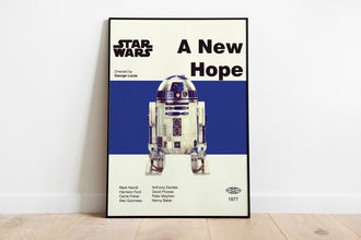 STAR WARS POSTER - R2-D2 Poster - A New Hope Poster - Mid Century Modern Poster - Minimalist Art Poster - Digital Art - Printable Art 1641592308