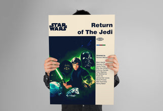 STAR WARS POSTER - Return of the Jedi Poster - Mid Century Modern Poster - Digital Art - Printable Art - Wall Art - Home Decor 1884887420