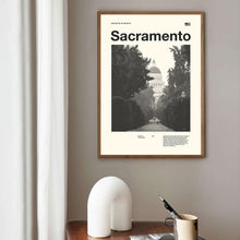 Sacramento City Art Print  Sacramento Poster  Sacramento Wall Art  Mid Century Poster  Travel Print Art  California 1566578536
