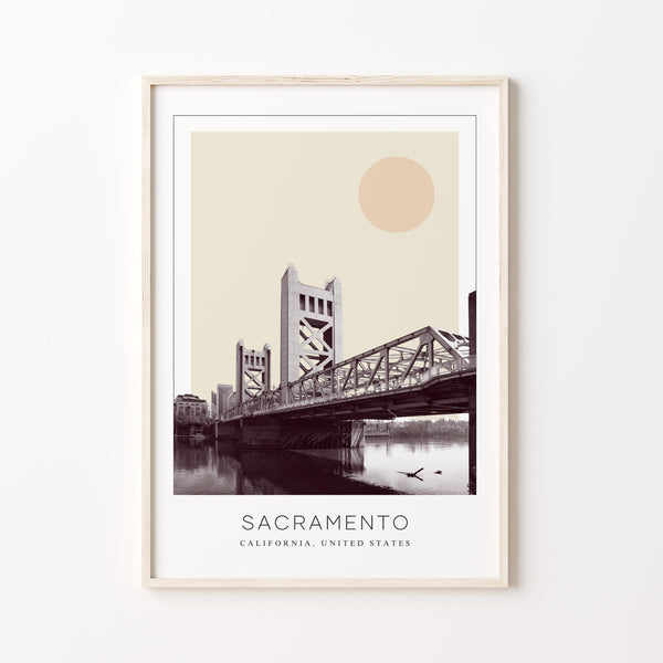 Sacramento Poster Print, Sacramento Travel Poster, Sacramento Minimalistic Wall Art, Sacramento, California, United States 1882436621