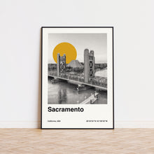 Sacramento Poster  Minimalist Travel Poster  Skyline Minimalist Art  Retro Art Print  Wall Art  California 1557270664