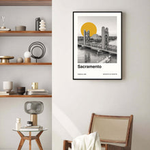 Sacramento Poster  Minimalist Travel Poster  Skyline Minimalist Art  Retro Art Print  Wall Art  California 1557270664
