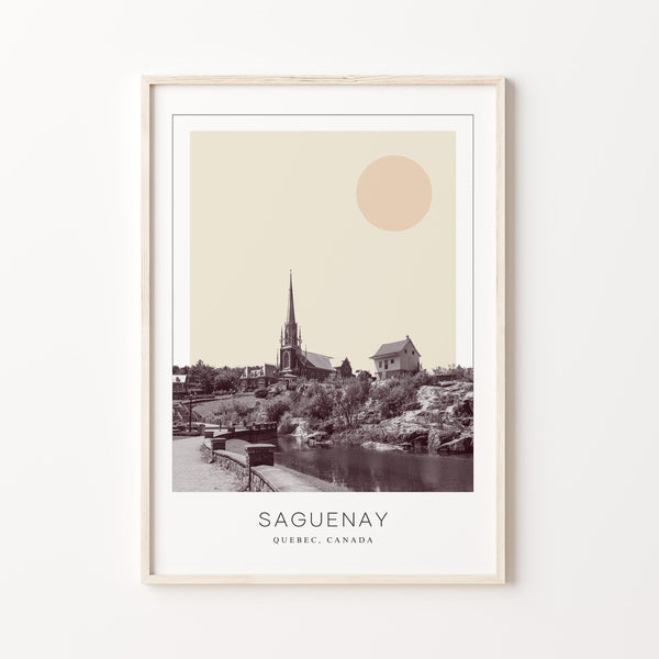 Saguenay Poster Print, Saguenay Travel Poster, Saguenay Minimalistic Wall Art, Saguenay, Quebec, Canada 1882437841