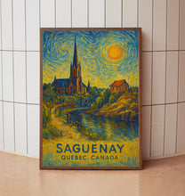 Saguenay Poster Print, Saguenay Travel Poster, Saguenay Van Gogh Style Wall Art, Saguenay, Quebec, Canada