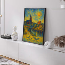 Saguenay Poster Print, Saguenay Travel Poster, Saguenay Van Gogh Style Wall Art, Saguenay, Quebec, Canada