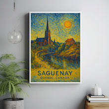 Saguenay Poster Print, Saguenay Travel Poster, Saguenay Van Gogh Style Wall Art, Saguenay, Quebec, Canada