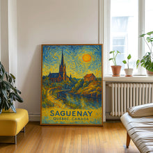 Saguenay Poster Print, Saguenay Travel Poster, Saguenay Van Gogh Style Wall Art, Saguenay, Quebec, Canada