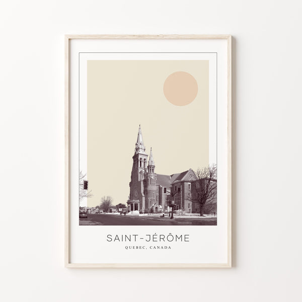 Saint-Jérôme Poster Print, Saint-Jérôme Travel Poster, Saint-Jérôme Minimalistic Wall Art, Saint-Jérôme, Quebec, Canada 1868246586