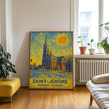 Saint-Jérôme Poster Print, Saint-Jérôme Travel Poster, Saint-Jérôme Van Gogh Style Wall Art, Saint-Jérôme, Quebec, Canada