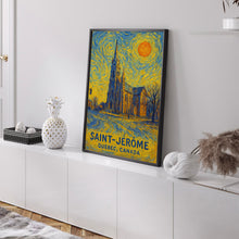 Saint-Jérôme Poster Print, Saint-Jérôme Travel Poster, Saint-Jérôme Van Gogh Style Wall Art, Saint-Jérôme, Quebec, Canada