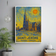 Saint-Jérôme Poster Print, Saint-Jérôme Travel Poster, Saint-Jérôme Van Gogh Style Wall Art, Saint-Jérôme, Quebec, Canada