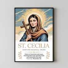 Saint Cecilia, Home Decor, Birthday Gifts, Housewarming Gifts, Wall Art, Catholic Art