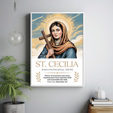 Saint Cecilia, Home Decor, Birthday Gifts, Housewarming Gifts, Wall Art, Catholic Art