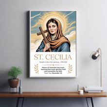 Saint Cecilia, Home Decor, Birthday Gifts, Housewarming Gifts, Wall Art, Catholic Art